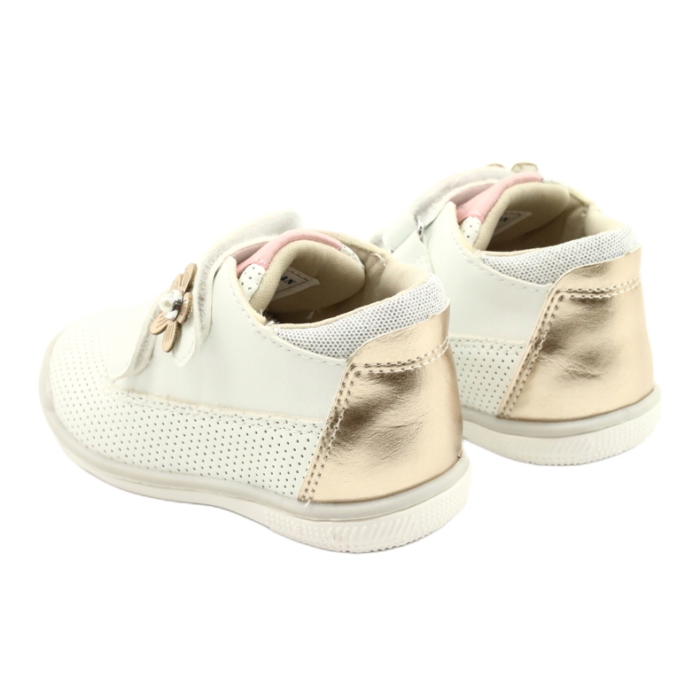 American Club Sportskor med kardborreband GC06 / 21 vitt och guld 5