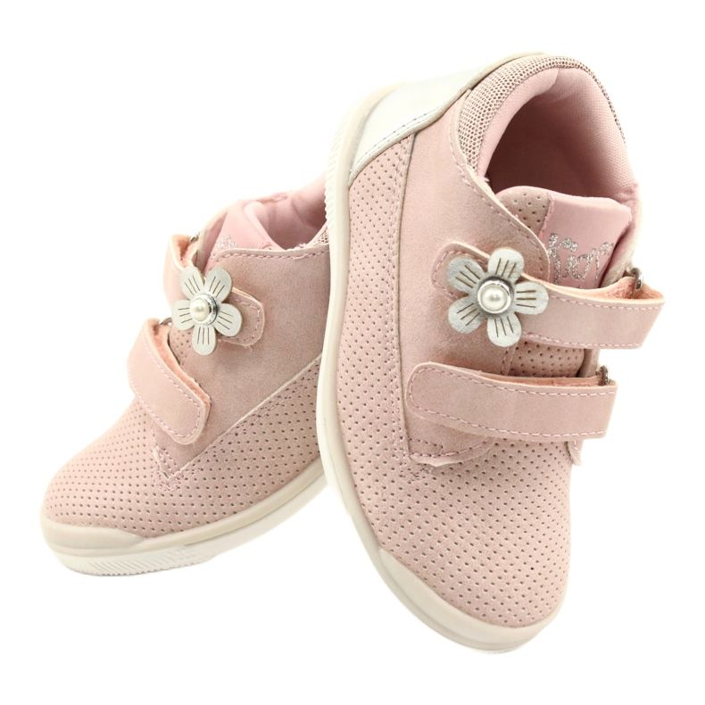 American Club Sportskor med kardborreband GC06 / 21 rosa-silver silver- 4