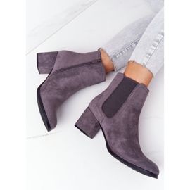 PJ1 Kvinnors varma stövlar Jodhpur stövlar Grå Juliette 1