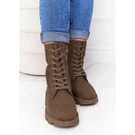 Gröna Haley Worker -stövlar för kvinnor 1