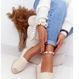 Espadrilles på en flätad sula Big Star HH274501 Beige 1