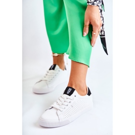 Damskor i läder Big Star HH274071 Vit och svart 1