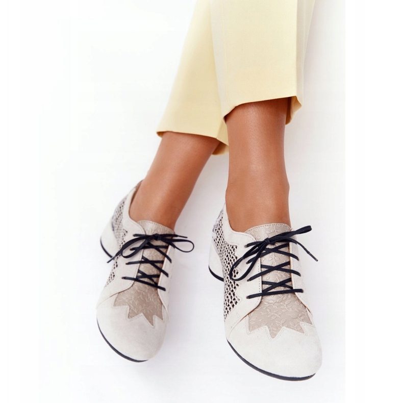 Flätade högklackade skor Maciejka 04890-04 Beige 2