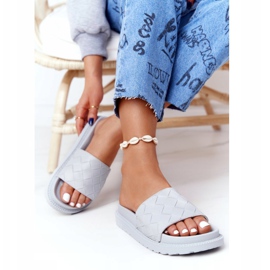 Dam Tofflor På The Big Star HH274688 Grå Plattform 2