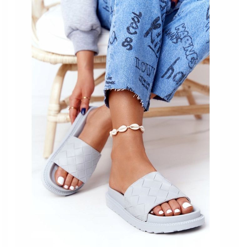 Dam Tofflor På The Big Star HH274688 Grå Plattform 2