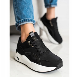 SHELOVET Klassiska sneakers på plattformen svart 2