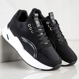 SHELOVET Klassiska sneakers på plattformen svart 1