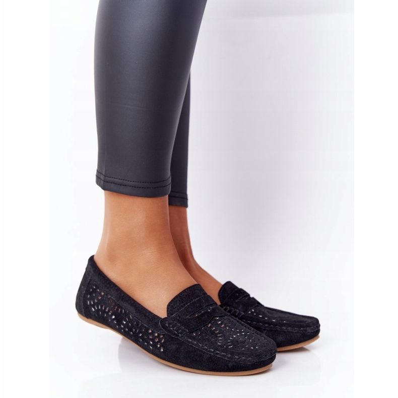 S.Barski Dam mocka Openwork Loafers från S. Bararski Black svart 2