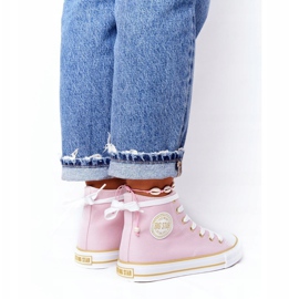 Kvinnors högsta sneakers Big Star HH274447 Rosa 1