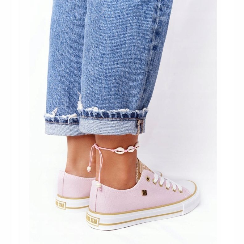 Klassiska damskor Sneakers Big Star HH274455 Rosa 1