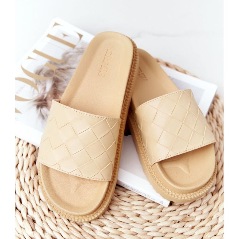 Dam Tofflor På Big Star HH274689 Gul plattform 1