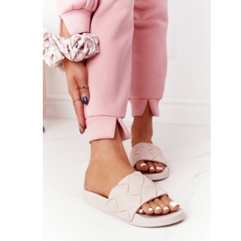 PS1 Dam beige gummi tofflor Låt oss simma brun 1