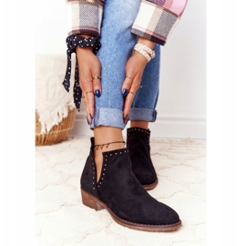 PS1 Svarta smarta korsade stövlar med utskärningar 1