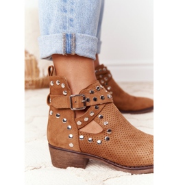 PS1 Openwork stövlar med jets Camel Dakota brun 2