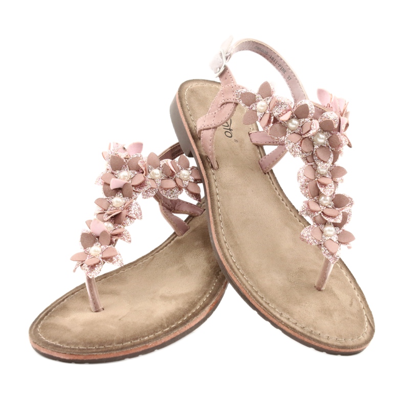 Evento Sandaler för kvinnor med en pärla 20SD35-1811 rosa 2