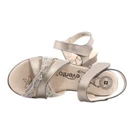 Evento Bekväma lädersandaler 20SD20-2174 Brons beige brun mångfärgad 4