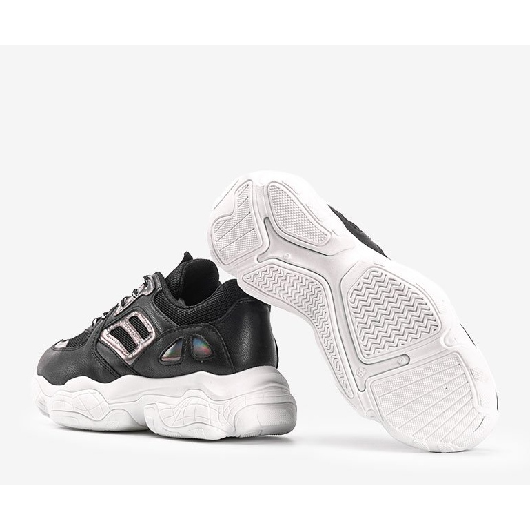 Svarta sneakers med tjocka Annette -sulor 2