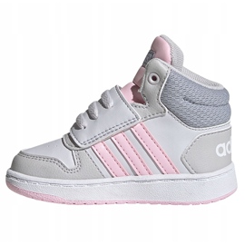 Adidas Hoops Mid 2.0 I barnskor vita och rosa FY9290 grå 1