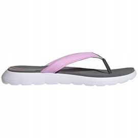 Adidas tofflor Comfort Comfort Flip Flop grå-rosa FY8658 1