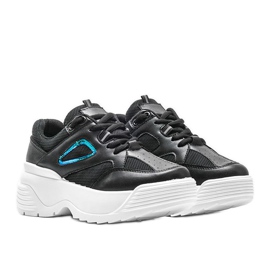 Svarta sneakers med en tjock Jaida -sula 1