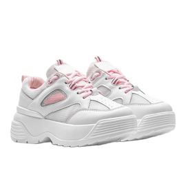 Vita sneakers med en tjock Jaida -sula 1