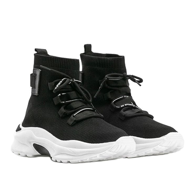 Svarta Ella -fotstrumpor 1