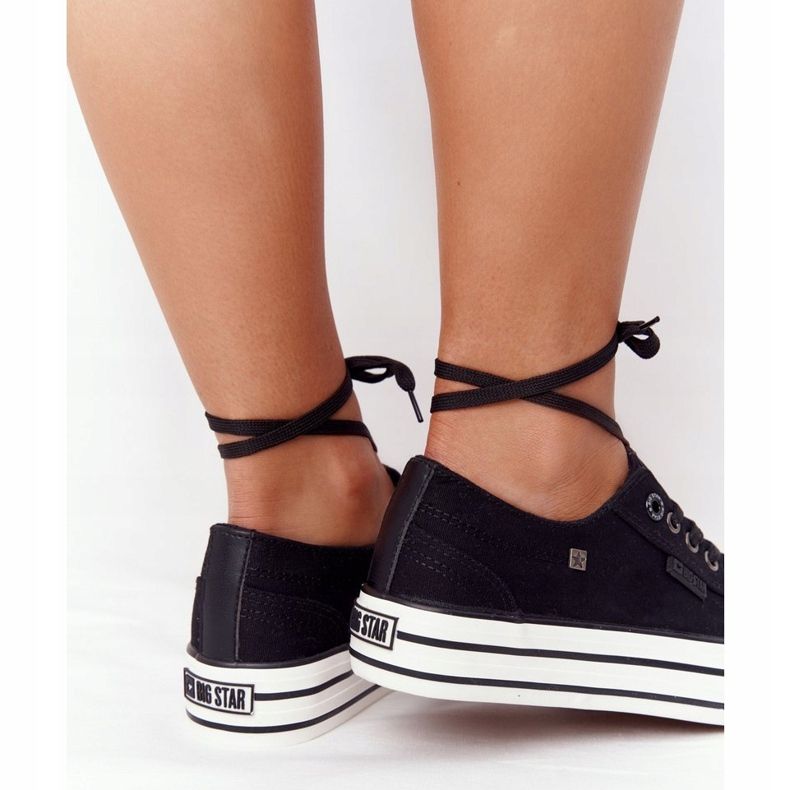 Damskor på Big Star HH274056 Czarme -plattformen svart 2