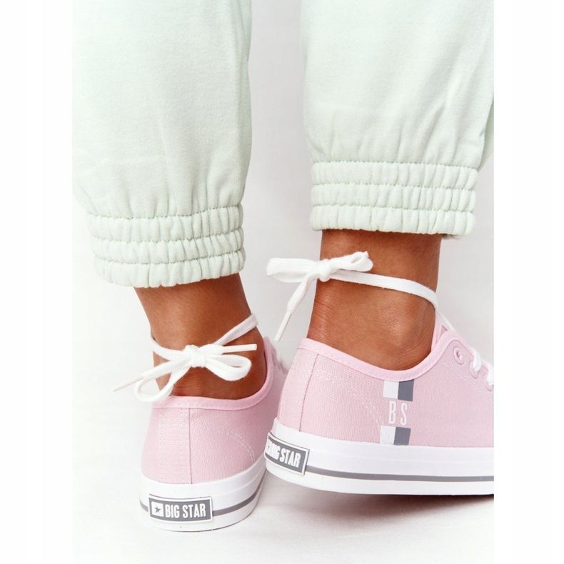 Klassiska damskor Sneakers Big Star HH274110 Ljusrosa 2