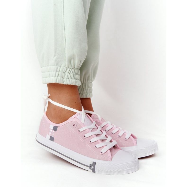 Klassiska damskor Sneakers Big Star HH274110 Ljusrosa 1