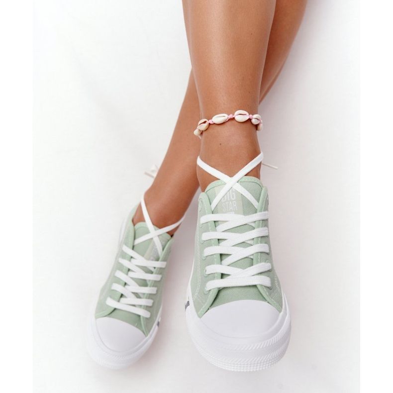 Klassiska damskor Sneakers Big Star HH274112 Grön 1