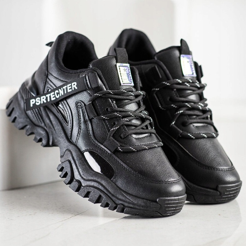 SHELOVET Vårmode Sneakers svart 2