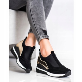 VINCEZA Slip On -skor svart 1