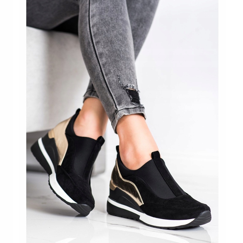 VINCEZA Slip On -skor svart 1
