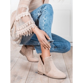 S. BARSKI Vårstövlar med utskurna S.BARSKI brun 1