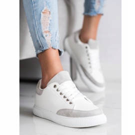 SHELOVET Snygga vita sneakers 2