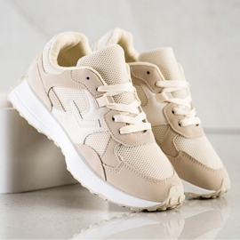 SHELOVET Beige sneakers brun 1