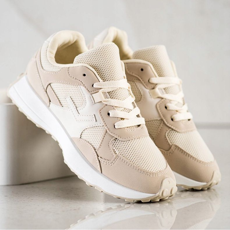 SHELOVET Beige sneakers brun 1