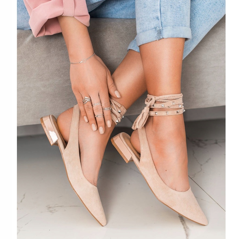 Seastar Pumpar med dekorativ bindning brun 1