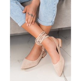 Seastar Pumpar med dekorativ bindning brun 2