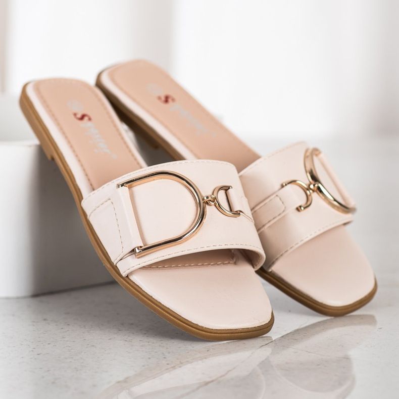 Seastar Eleganta tofflor med prydnad beige 1