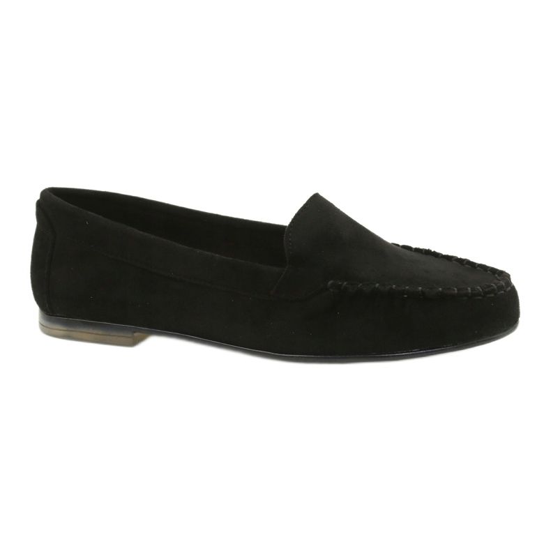 Sergio Leone Dam svart mocka loafers MK722 1