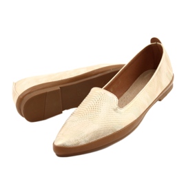 Sergio Leone ballerina lords beige/guld MK700 3