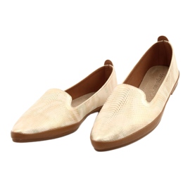 Sergio Leone ballerina lords beige/guld MK700 2