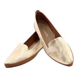 Sergio Leone ballerina lords beige/guld MK700 4