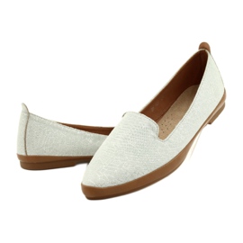 Sergio Leone silvergrå ballerinaskor MK700 2