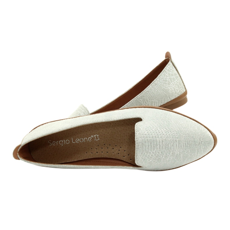 Sergio Leone silvergrå ballerinaskor MK700 silver- 5