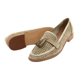 Sergio Leone Openwork Mockamockasiner MK735 Beige 2