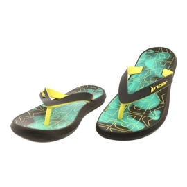 Rider Pojkar flip flops 83062 azure-svart ryttare 1