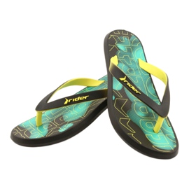 Rider Pojkar flip flops 83062 azure-svart ryttare 3