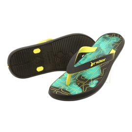 Rider Pojkar flip flops 83062 azure-svart ryttare 2